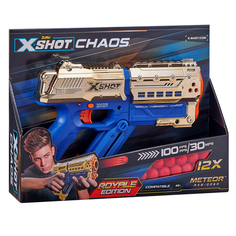 Pos210092 xshot chaos pistola meteor royale con 12 sfere