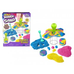 Kinetic sand, set gioco squish n' create, sabbia colorata in 3