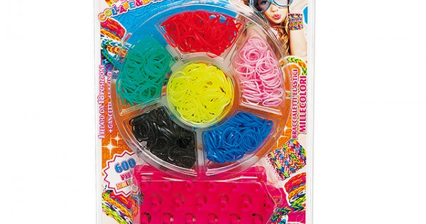 FAI DA TE COLLANE E BRACCIALETTI SET 600 ELASTICI + TELAIO 18 POSIZIONI  RONCHI SUPERTOYS