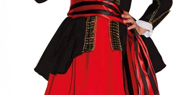 Ciao Lady Corsara Costume Bambina Taglia 7-9 Anni 116 cm Rosso