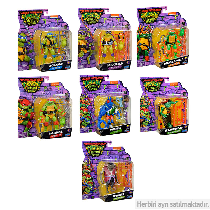 Tu805000 turtles movie personaggi tartarughe ninja base assortiti